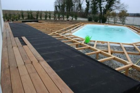 comment poser geotextile terrasse