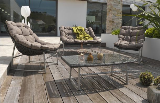 salon de jardin inox resine
