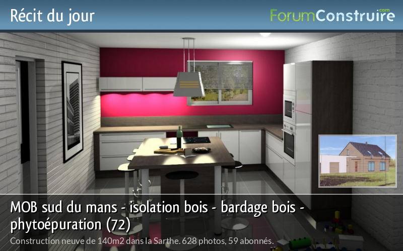 MOB sud du mans - isolation bois - bardage bois - phyto&eacute;puration (72)