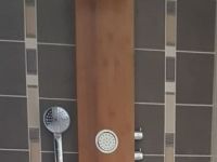 Colonne De Douche Hydromassante Avec Robinetterie, Aspect Bois, Holoma