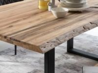 Table Tristan - Naturel Brut Et Noir