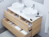 Photo Ikea - Godmorgon Meuble Lavabo 4tir, Effet Chene Blanchi