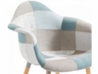 Chaise Kevya Patchwork, Bleu