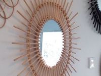 Miroir En Rotin  Soleil