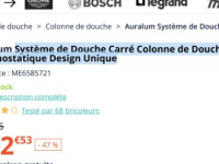 Photo Auralum Systeme De Douche Carre Colonne De Douche Avec Mitigeur Thermostatique Design Unique