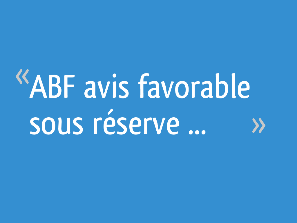 Avis favorable fftir