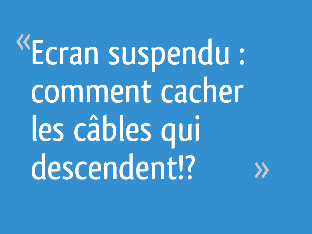 comment passer les cables tv et électrique dans le BA13 . 