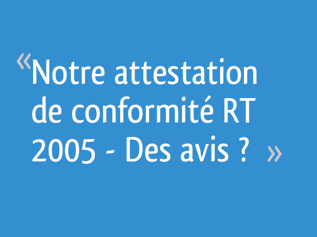 Attestation Rt 2012 Extension Moins De 50m2