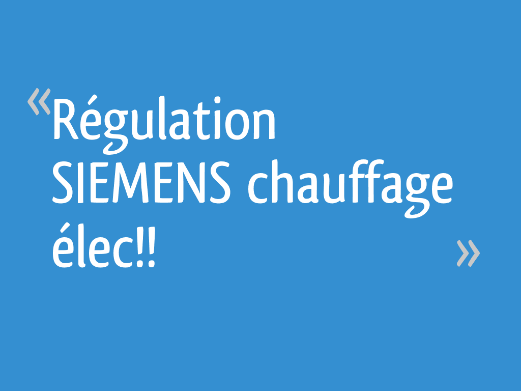 Régulation Chauffage Siemens RVP200 Avec Sonde QAD22 – Occasion