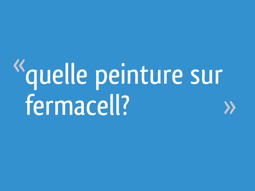Quelle peinture sur fermacell? — free download