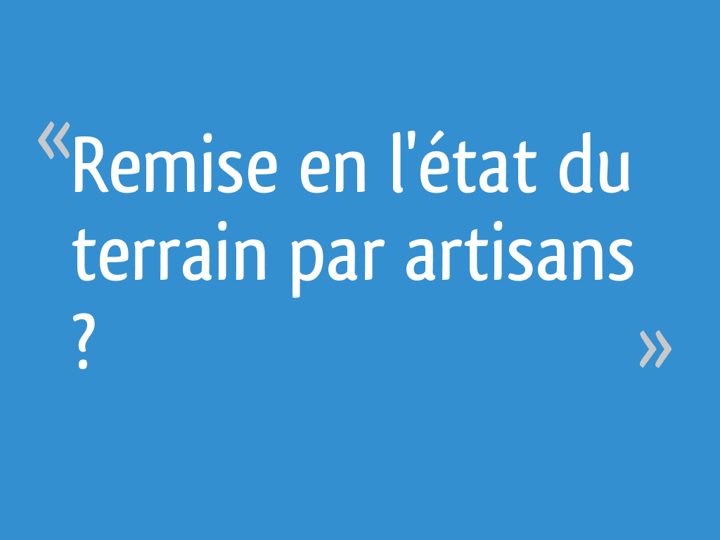Remis En Etat Par Aplanissement Mots Fléchés
