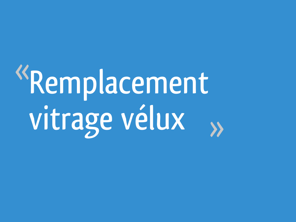 Remplacement Vitrage Velux 6 Messages