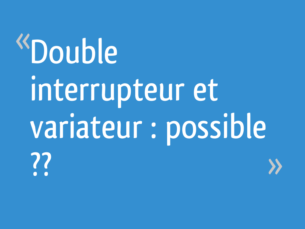 Interrupteur variateur noir : double bouton-poussoir