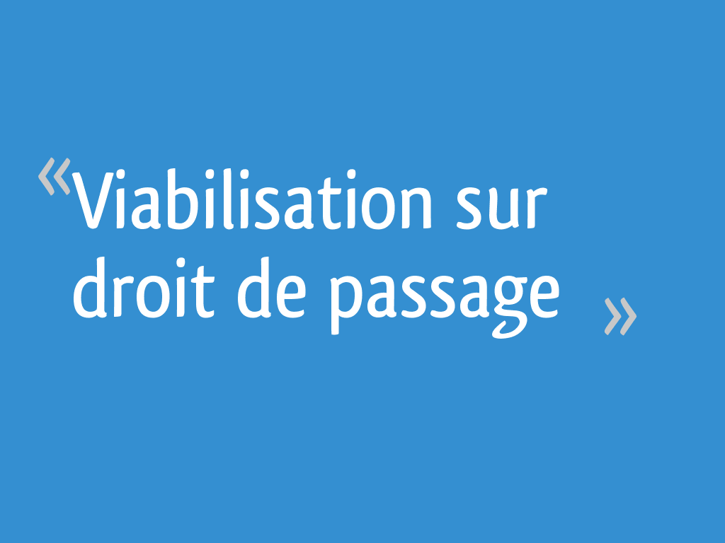 Droit de passage définition