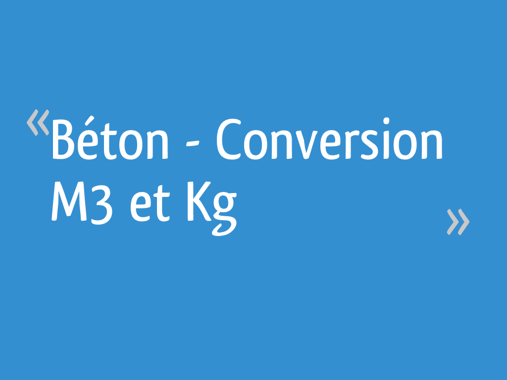 M3 en kg beton hotsell