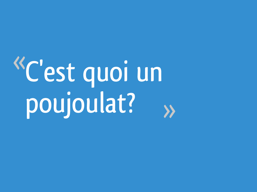 C Est Quoi Un Constructeur En Java C'est quoi un poujoulat? - 17 messages