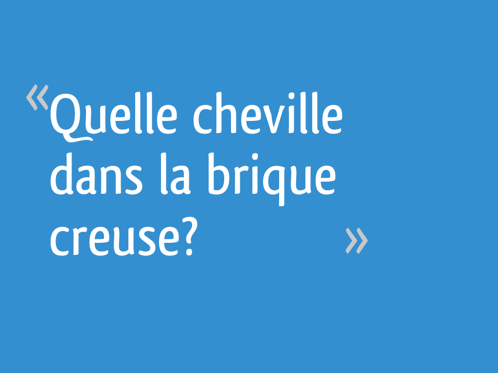 Cheville Brique Creuse