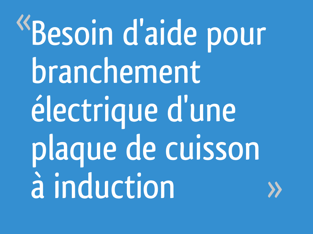 Besoin d'aide pour branchement électrique d'une plaque de cuisson à  induction [Résolu] - 11 messages