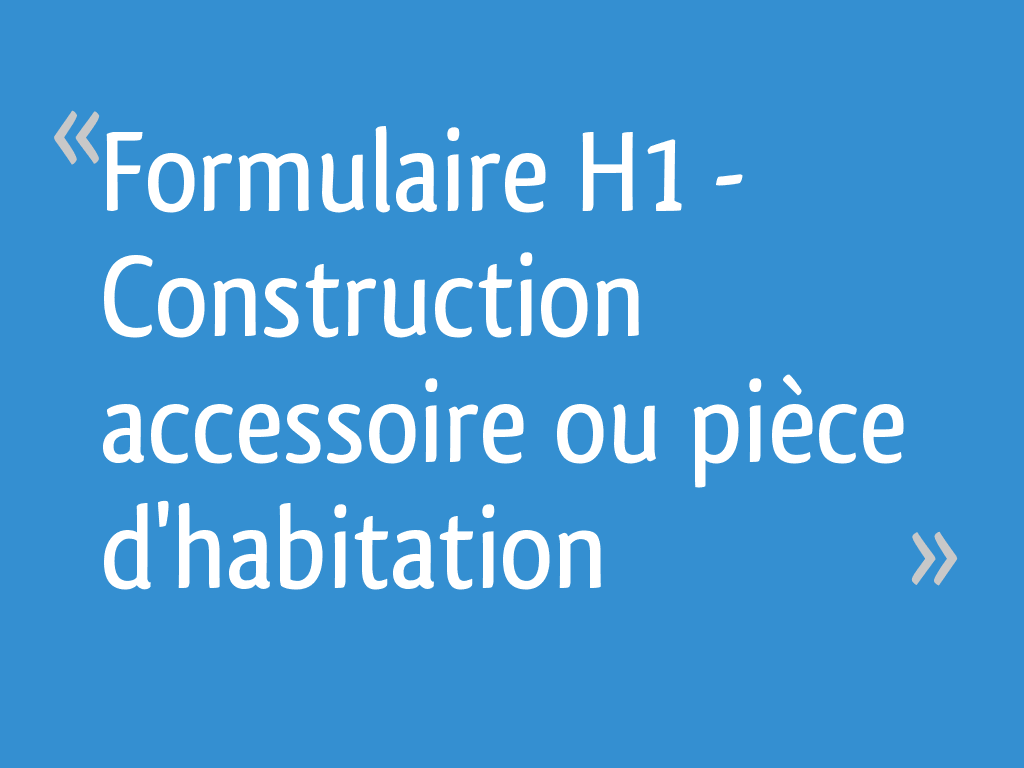 Formulaire h1 cadre 6 c