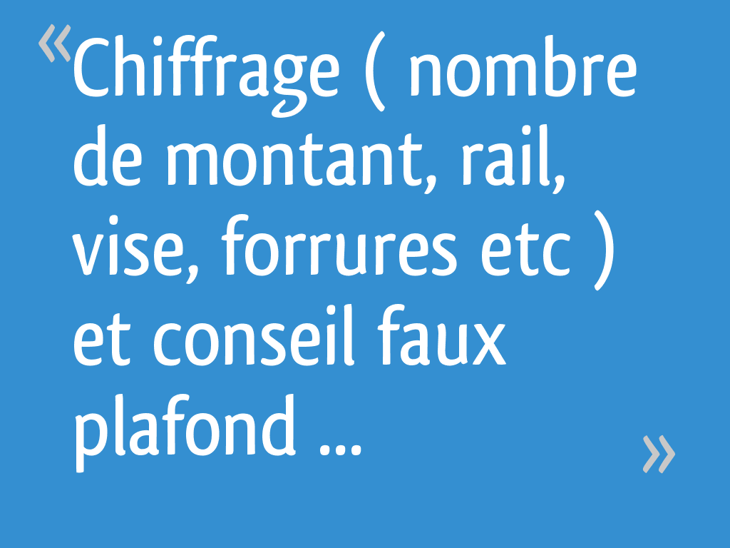 Combien De Rail Et Montant Au M2