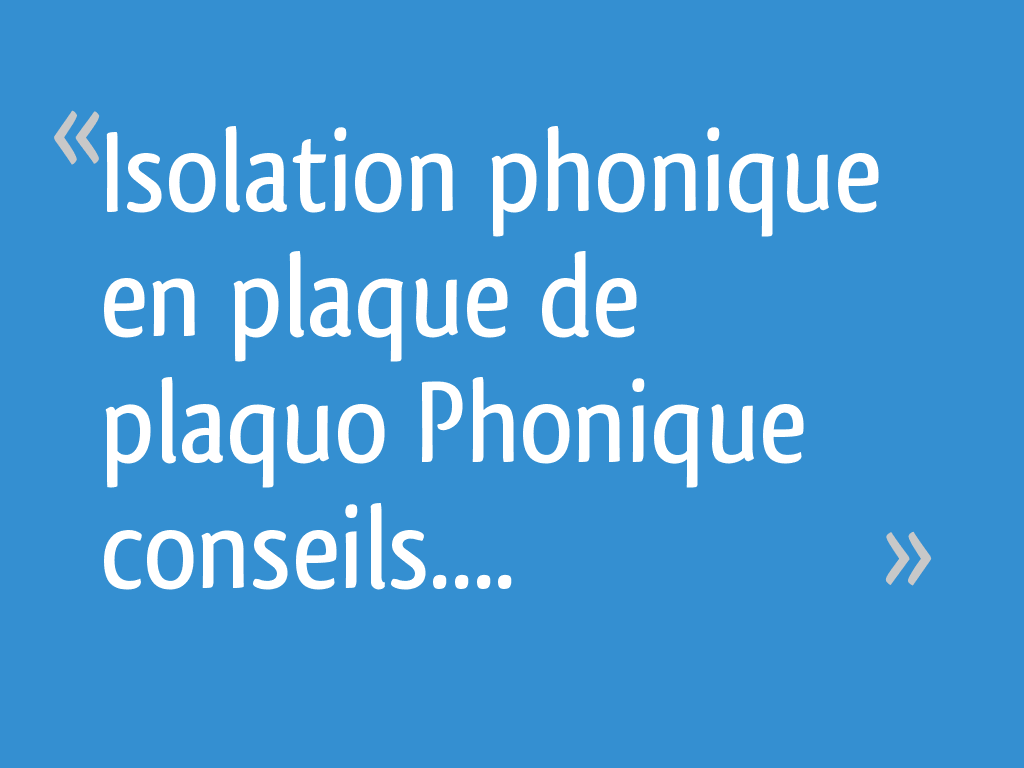 Placophonique, La Plaque Qui Réduit Considérablement Le Bruit - Isolation  Phonique