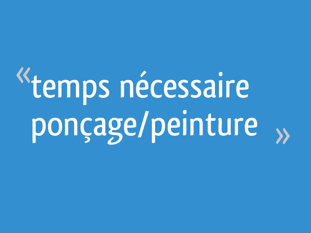 Combien De Temps Pour Peindre Une Pièce De 15m2 Temps nécessaire ponçage/peinture - 14 messages