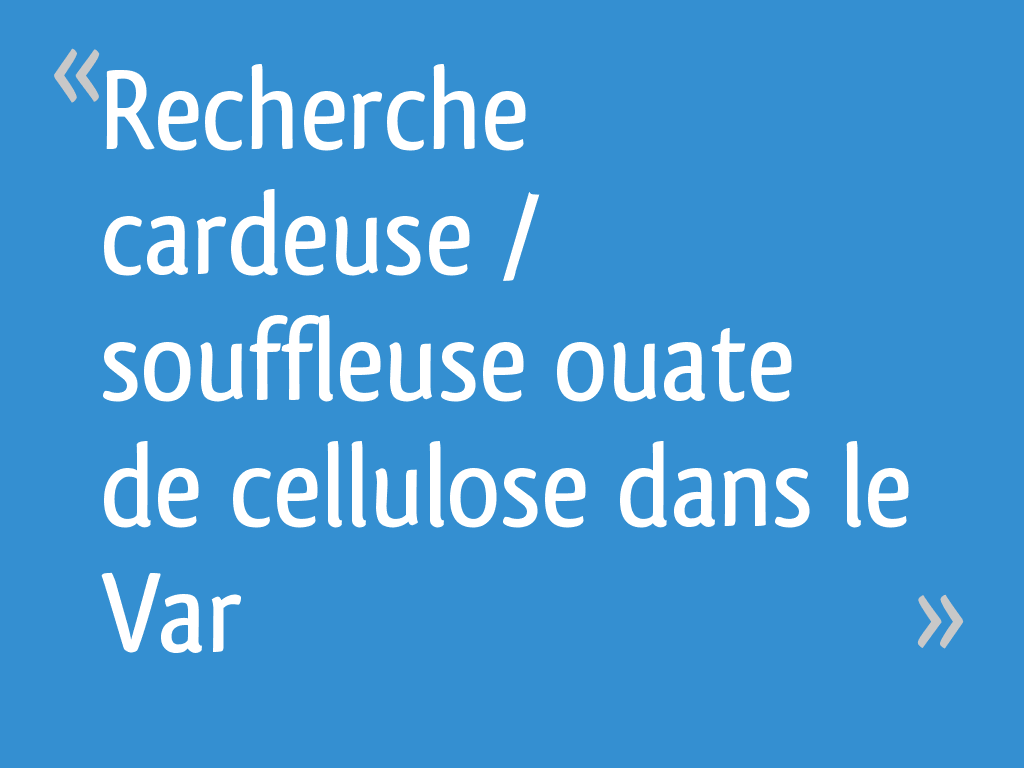Location Souffleuse Ouate De Cellulose Brico Depot Recherche cardeuse / souffleuse ouate de cellulose dans le Var - 10 messages