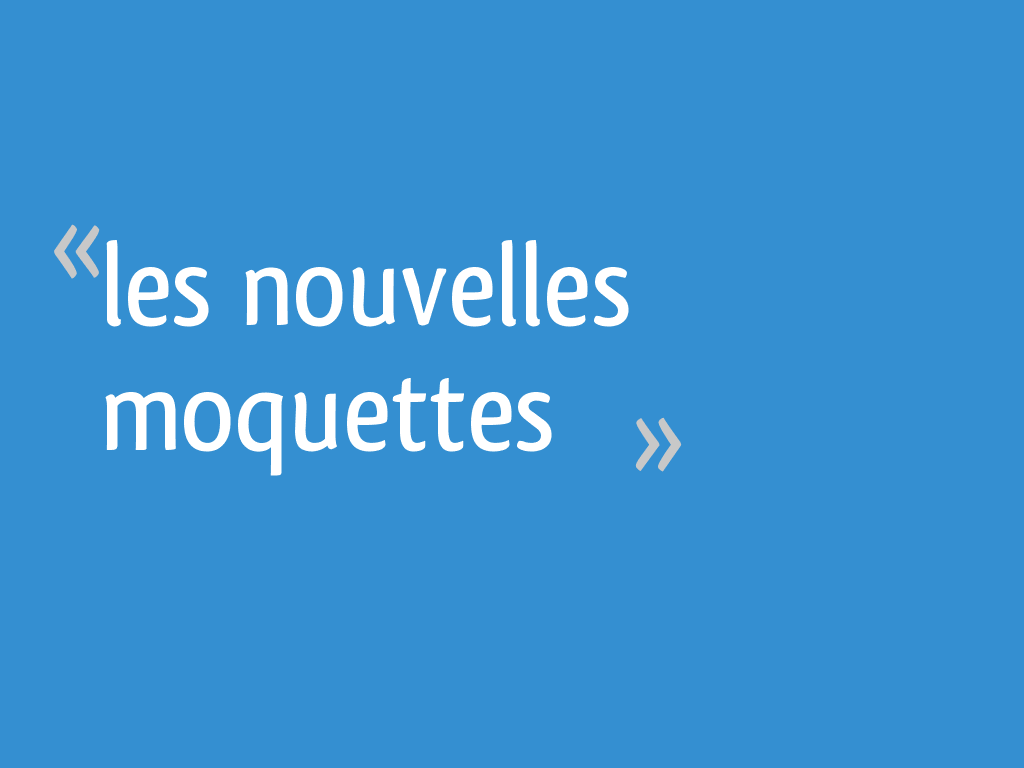 Les nouvelles moquettes - 25 messages