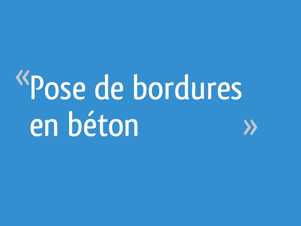 Pose De Bordures En Beton 11 Messages