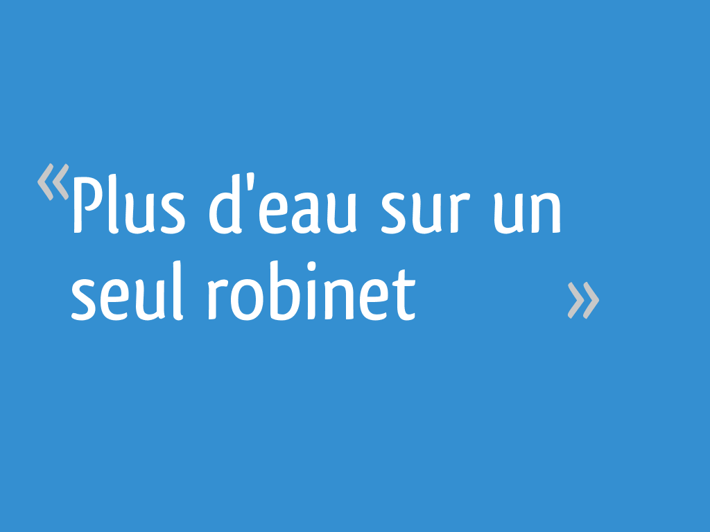 Plus d'eau sur un seul — free download
