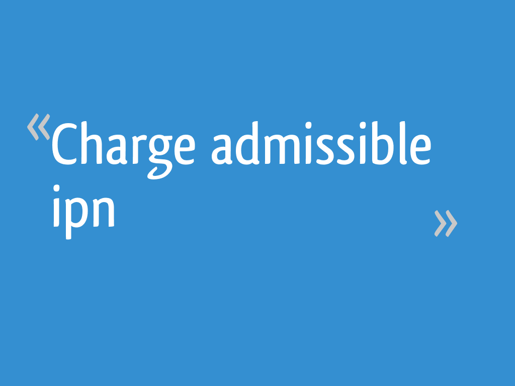 Charge admissible ipn 4 messages — free download