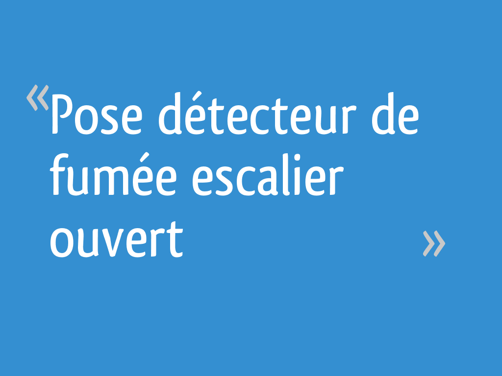 Pose détecteur de fumée escalier ouvert — free download