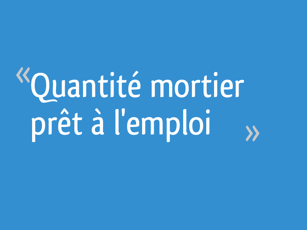 Mortier tout pret pour parpaing deals