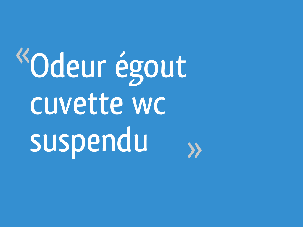 Odeur égout cuvette wc suspendu 11 messages — free download