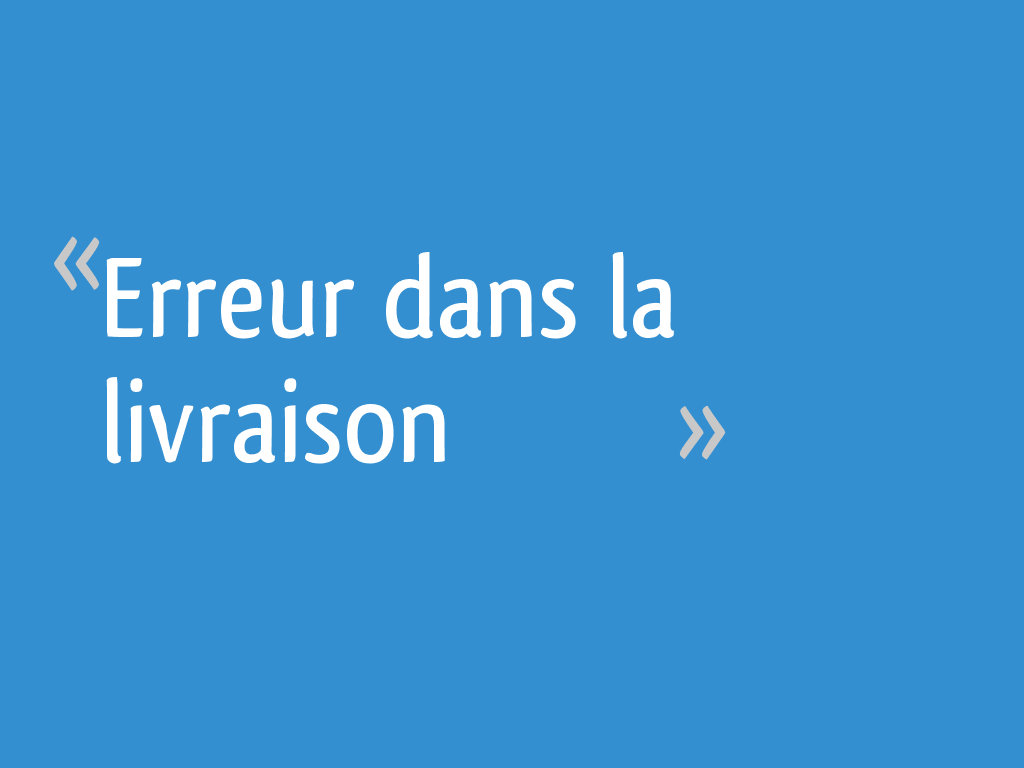 Erreur dans la livraison 19 messages